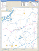 Palo Pinto County Wall Map Basic Style